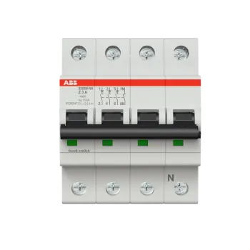 ABB S203M-Z3NA | Автоматичен прекъсвач | 3P+N, 3A, крива Z