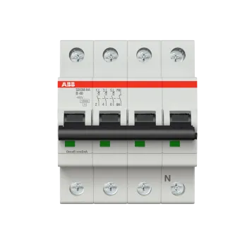 ABB S203M-B40NA | Автоматичен прекъсвач | 3P+N, 40A, крива B