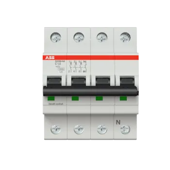 ABB S203M-C1.6NA | Автоматичен прекъсвач | 3P+N, 1.6A, крива C