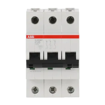 ABB S203MT-C20 | Автоматичен прекъсвач | 3P, 20A, крива C