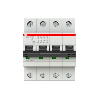 ABB S203MT-C10NA | Автоматичен прекъсвач | 3P+N, 10A, крива C