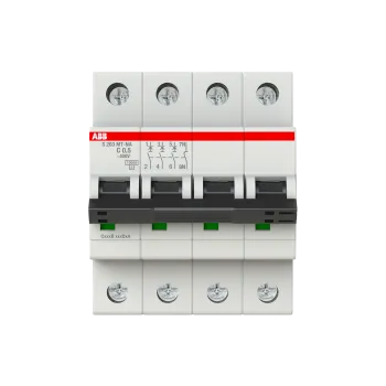 ABB S203MT-C0,5NA | Автоматичен прекъсвач | 3P+N, 0.5A, крива C