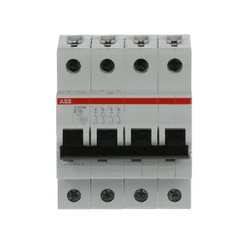 ABB S204M-B16 | Автоматичен прекъсвач | 4P, 16A, крива B