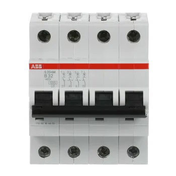 ABB S204M-B32 | Автоматичен прекъсвач | 4P, 32A, крива B