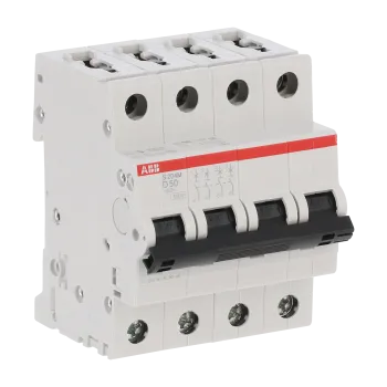 ABB S204M-D50 | Автоматичен прекъсвач | 4P, 50A, крива D ABB S204M-D50 | Автоматичен прекъсвач | 4P, 50A, крива D
