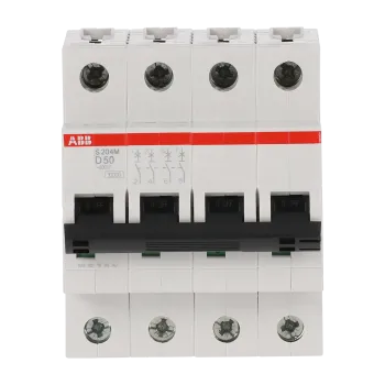 ABB S204M-D50 | Автоматичен прекъсвач | 4P, 50A, крива D