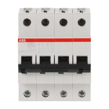 ABB S204M-K50 | Автоматичен прекъсвач | 4P, 50A, крива K