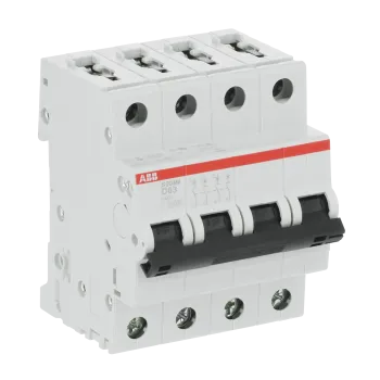 ABB S204M-D63 | Автоматичен прекъсвач | 4P, 63A, крива D ABB S204M-D63 | Автоматичен прекъсвач | 4P, 63A, крива D