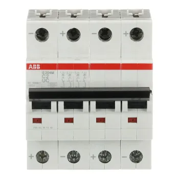 ABB S204M-C2UC | Автоматичен прекъсвач | 4P, 2A, крива C