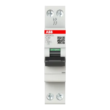 ABB S202CL-C20 | Автоматичен прекъсвач | 2P, 20A, крива C