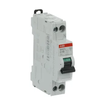 ABB SN201 L-C16 | Автоматичен прекъсвач | 1P+N, 16A, крива C, 4.5kA ABB SN201 L-C16 | Автоматичен прекъсвач | 1P+N, 16A, крива C, 4.5kA
