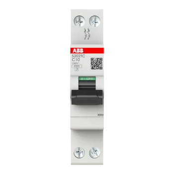 ABB S202TC-C10 | Автоматичен прекъсвач | 2P, 10A, крива C