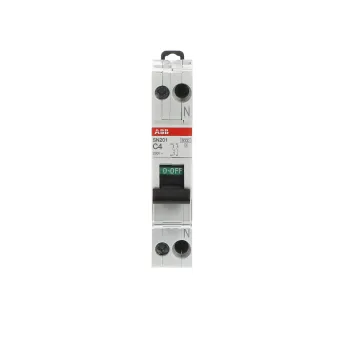 ABB SN201-C4 | Автоматичен прекъсвач | 1P+N, 4A, крива C, 6kA