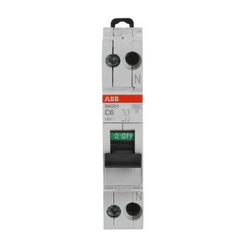 ABB SN201-C6 | Автоматичен прекъсвач | 1P+N, 6A, крива C, 6kA