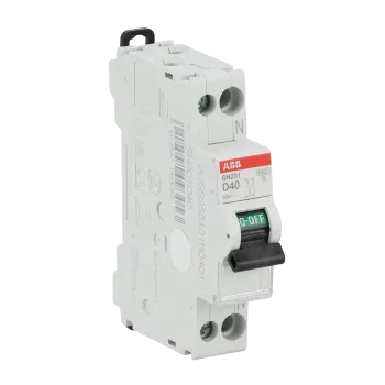ABB SN201-D40 | Автоматичен прекъсвач | 1P+N, 40A, крива D, 6kA ABB SN201-D40 | Автоматичен прекъсвач | 1P+N, 40A, крива D, 6kA