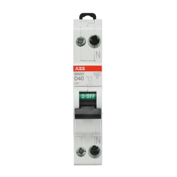 ABB SN201-D40 | Автоматичен прекъсвач | 1P+N, 40A, крива D, 6kA