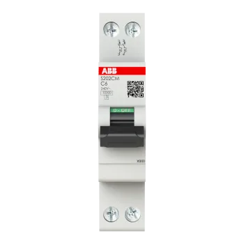 ABB S202CM-C6 | Автоматичен прекъсвач | 2P, 6A, крива C