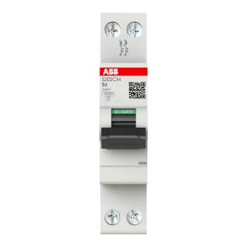 ABB S202CM-B6 | Автоматичен прекъсвач | 2P, 6A, крива B