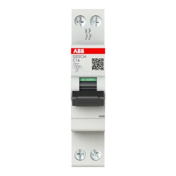 ABB S202CM-C16 | Автоматичен прекъсвач | 2P, 16A, крива C