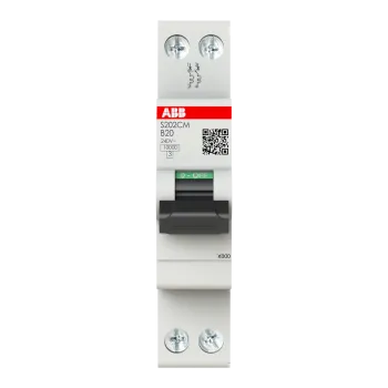 ABB S202CM-B20 | Автоматичен прекъсвач | 2P, 20A, крива B
