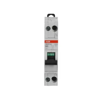 ABB SN201 M-B6 | Автоматичен прекъсвач | 1P+N, 6A, крива B, 10kA