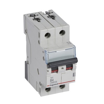 Legrand TX3 | Автоматичен прекъсвач | 2P, 4A, крива B, 6kA