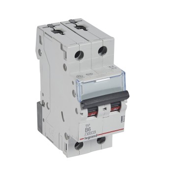 Legrand TX3 | Автоматичен прекъсвач | 2P, 6A, крива B, 6kA