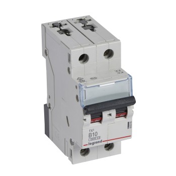 Legrand TX3 | Автоматичен прекъсвач | 2P, 10A, крива B, 6kA