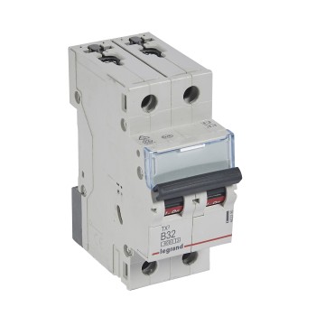 Legrand TX3 | Автоматичен прекъсвач | 2P, 32A, крива B, 6kA