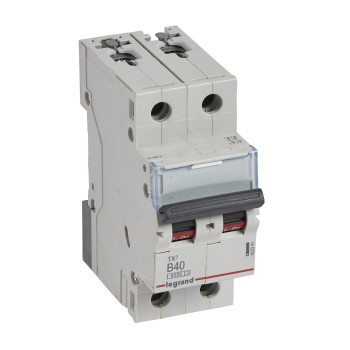 Legrand TX3 | Автоматичен прекъсвач | 2P, 40A, крива B, 6kA
