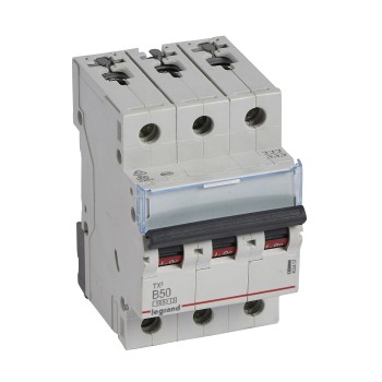Legrand TX3 | Автоматичен прекъсвач | 3P, 50A, крива B, 6kA