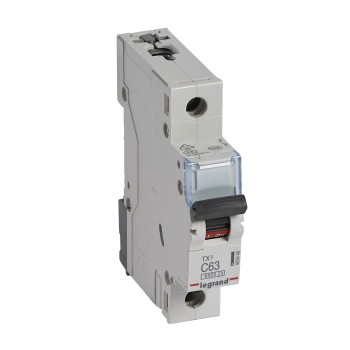 Legrand TX3 | Автоматичен прекъсвач | 1P, 63A, крива C, 6kA