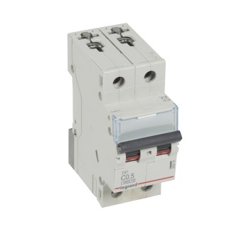 Legrand TX3 | Автоматичен прекъсвач | 2P, 0.5A, крива C, 6kA