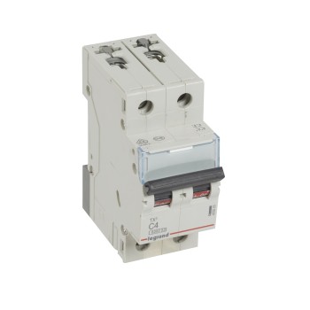 Legrand TX3 | Автоматичен прекъсвач | 2P, 4A, крива C, 6kA