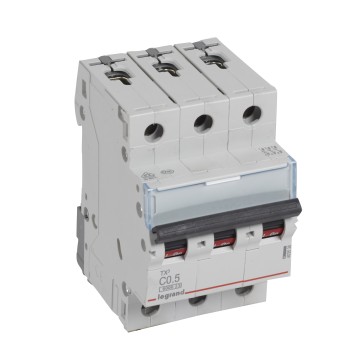 Legrand TX3 | Автоматичен прекъсвач | 3P, 0.5A, крива C, 6kA