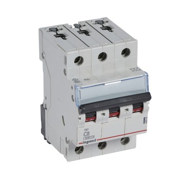 Legrand TX3 | Автоматичен прекъсвач | 3P, 8A, крива C, 6kA
