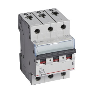 Legrand TX3 | Автоматичен прекъсвач | 3P, 10A, крива C, 6kA
