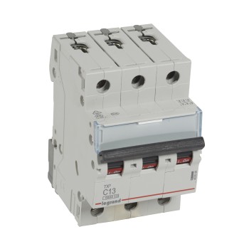 Legrand TX3 | Автоматичен прекъсвач | 3P, 13A, крива C, 6kA