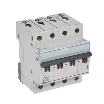 Legrand TX3 | Автоматичен прекъсвач | 4P, 0.5A, крива C, 6kA