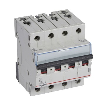Legrand TX3 | Автоматичен прекъсвач | 4P, 3A, крива C, 6kA