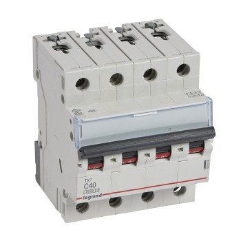 Legrand TX3 | Автоматичен прекъсвач | 4P, 40A, крива C, 6kA