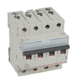 Legrand TX3 | Автоматичен прекъсвач | 4P, 50A, крива C, 6kA