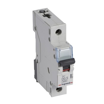 Legrand TX3 | Автоматичен прекъсвач | 1P, 0.5A, крива D, 6kA