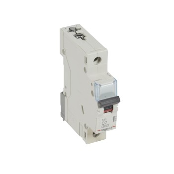 Legrand TX3 | Автоматичен прекъсвач | 1P, 2A, крива D, 6kA Legrand TX3 | Автоматичен прекъсвач | 1P, 2A, крива D, 6kA