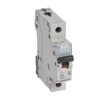 Legrand TX3 | Автоматичен прекъсвач | 1P, 4A, крива D, 6kA