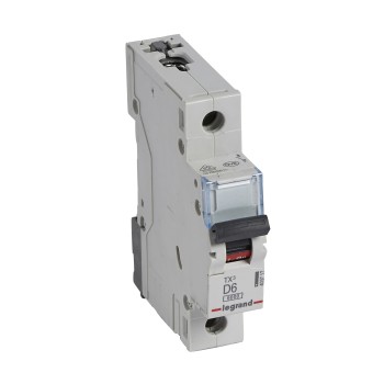 Legrand TX3 | Автоматичен прекъсвач | 1P, 6A, крива D, 6kA