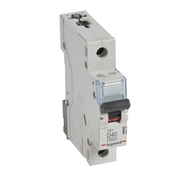 Legrand TX3 | Автоматичен прекъсвач | 1P, 40A, крива D, 6kA