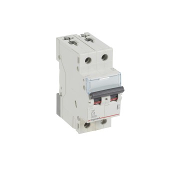 Legrand TX3 | Автоматичен прекъсвач | 2P, 1A, крива D, 6kA Legrand TX3 | Автоматичен прекъсвач | 2P, 1A, крива D, 6kA