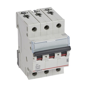 Legrand TX3 | Автоматичен прекъсвач | 3P, 13A, крива D, 6kA