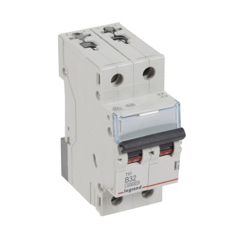 Legrand TX3 | Автоматичен прекъсвач | 2P, 32A, крива B, 10kA